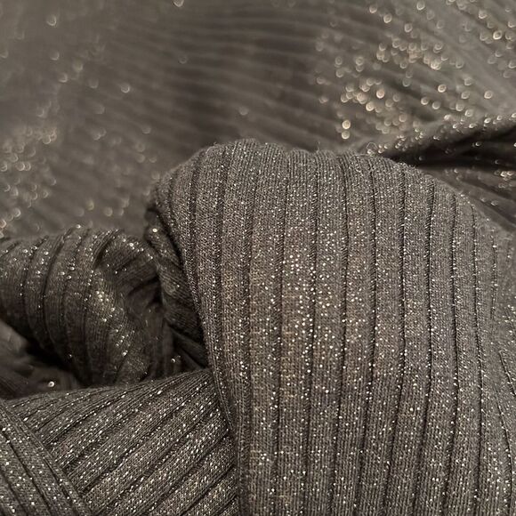 NWT Akemi + Kin Anthro Tegan Sparkle Dress Black Jersey Size Large - Picture 14 of 16